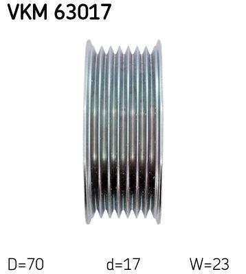 Galet enrouleur de courroie d'accessoire SKF ref. VKM 63017